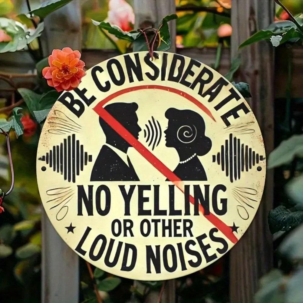 

Vintage Metal Sign Do Not Speak Loudly Retro Garage Wall Decor Durable 20x20