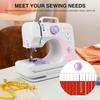 Uk Plug Portable Electric Sewing Machine Built-in 12 Stitches Foot Pedal Household Mini Sewing Machines For Biginners Diy Craft