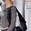 2024 Women's High-Quality Y2K Biker Crossbody Bag - Large Capacity Niche Design