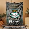 Custom Name Personalized Club Santos Laguna Print Blanket, Home Decor, Bedroom, Sofa, Camping, Couch, Gifts for Birthday Christmas