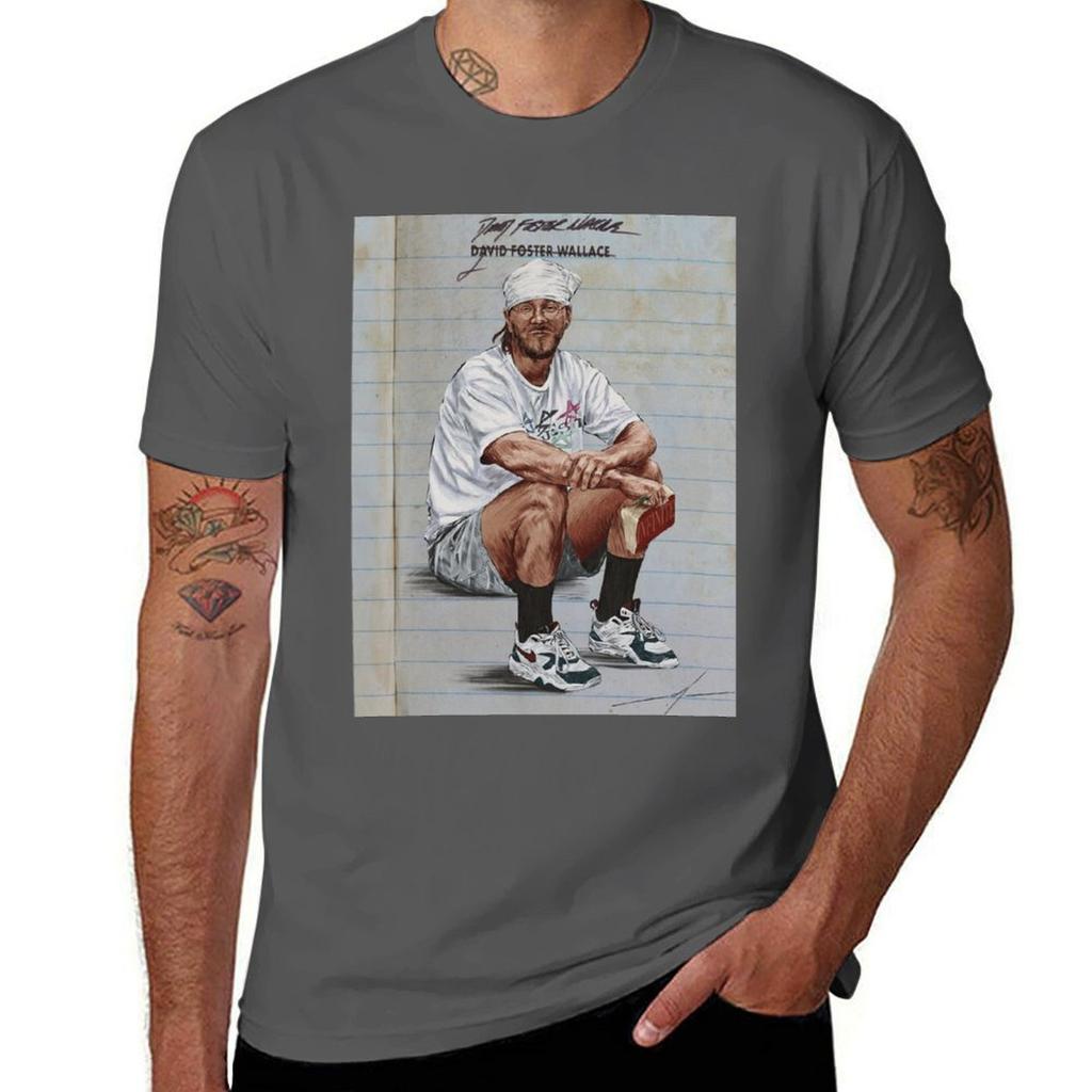 David Foster Wallace Tshirt Simple Line Art Print Tee Tshirt