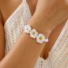 Braccialetto dell'amicizia Fiore Plumeria Carino per Donne Ragazze Braccialetto dell'amicizia Fatto a Mano Coordinato Y2K Gioielli per Vacanze Estive Spiaggia