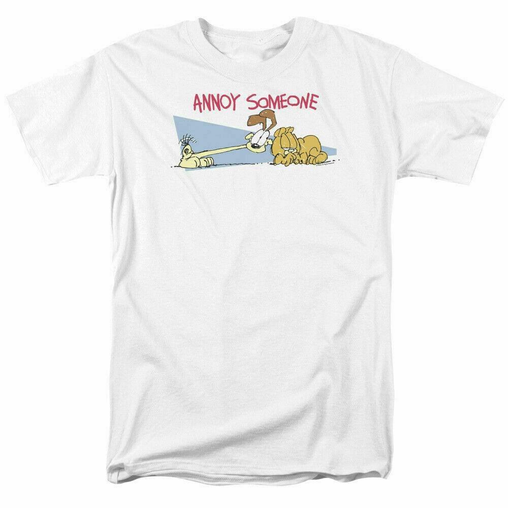 Garfield Annoy Someone T Shirt Licensed Comic Book Tee White S