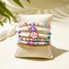6PCS New Sweet and Cute Colored Rice Bead Small Flower Bracelet Women's Jewelry Dopamine Style Travel Daily Matching Bracelet
