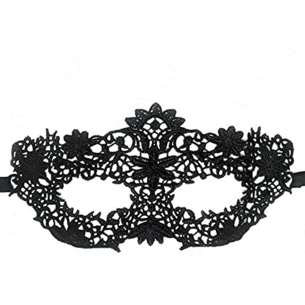 Zwart Kant Masker Maskerade Oog Gezicht Oogmasker Vrouwen Feest Halloween Cosplay