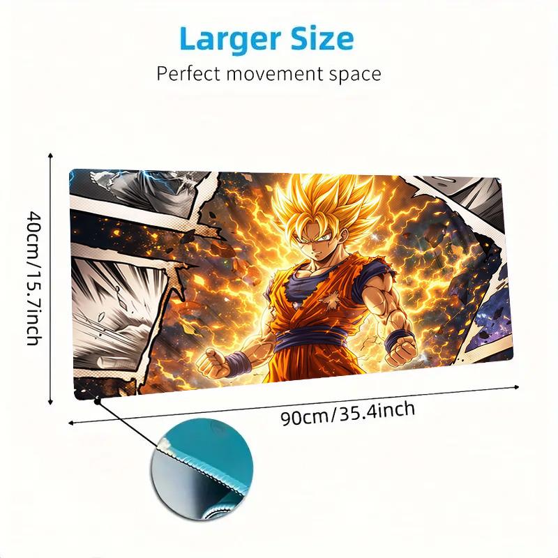 Son Goku Potisk Polštář Protiskluzový Podložka pod Notebook Tablet Velká Podložka pod Myš XXL Podložka Mini PC Herní Podložka S Uzamykatelným okrajem