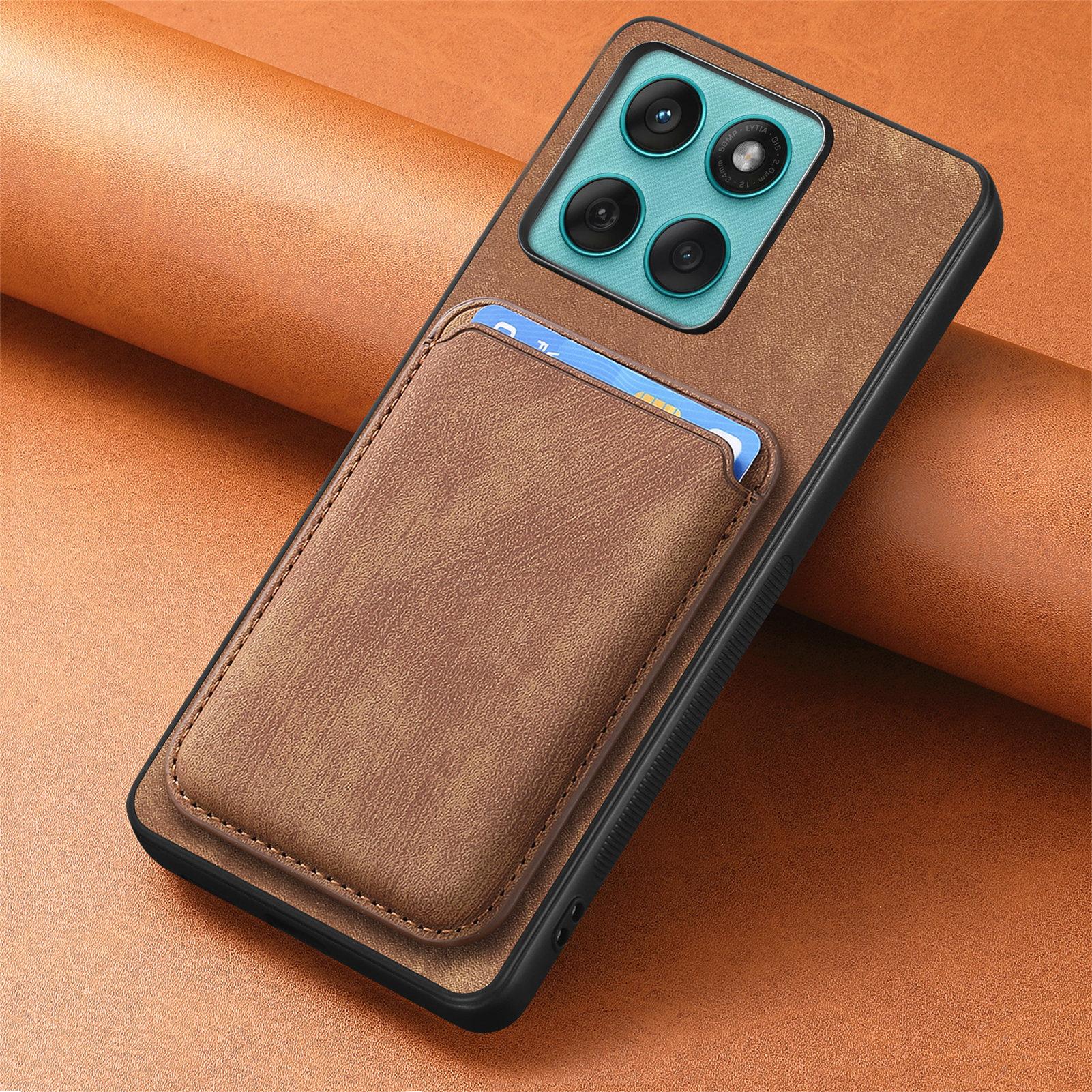 Voor Magsafe Leren Hoesje voor Motorola Edge 60 Fusion Stylus 50pro Ultra Magnetische Portemonnee Kaarthouder Hoesje voor Moto G96 G75 E15 for Moto G75