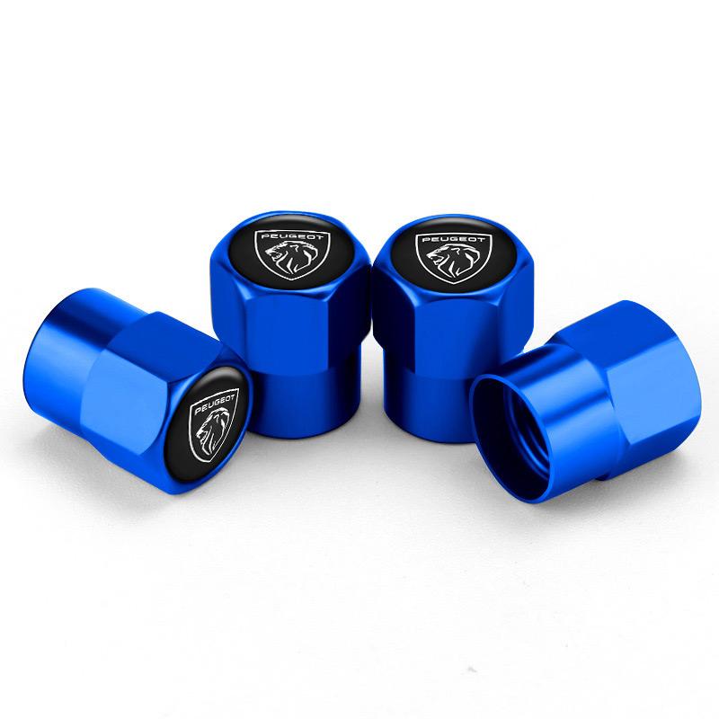 2026 Hot Car Sticker 4PCS Car Wheel Tire Valve Cap Tyre Rim Stem Cover For PEUGEOT 206 307 308 3008 207 208 606 407 508 2008 400