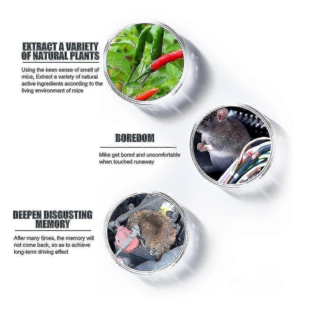 3pcs Automobile Engine Rat Mouse Repellent Spray Natural Vehicle Protection - MXBC