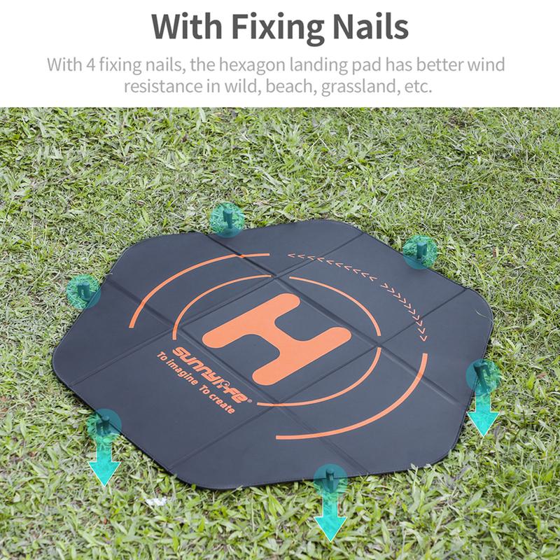 Sunnylife 80cm Waterproof Landing Pad Set for DJI Mavic Series/Mavic Air Series/Mini Series Portable Landing Platfrom Mats