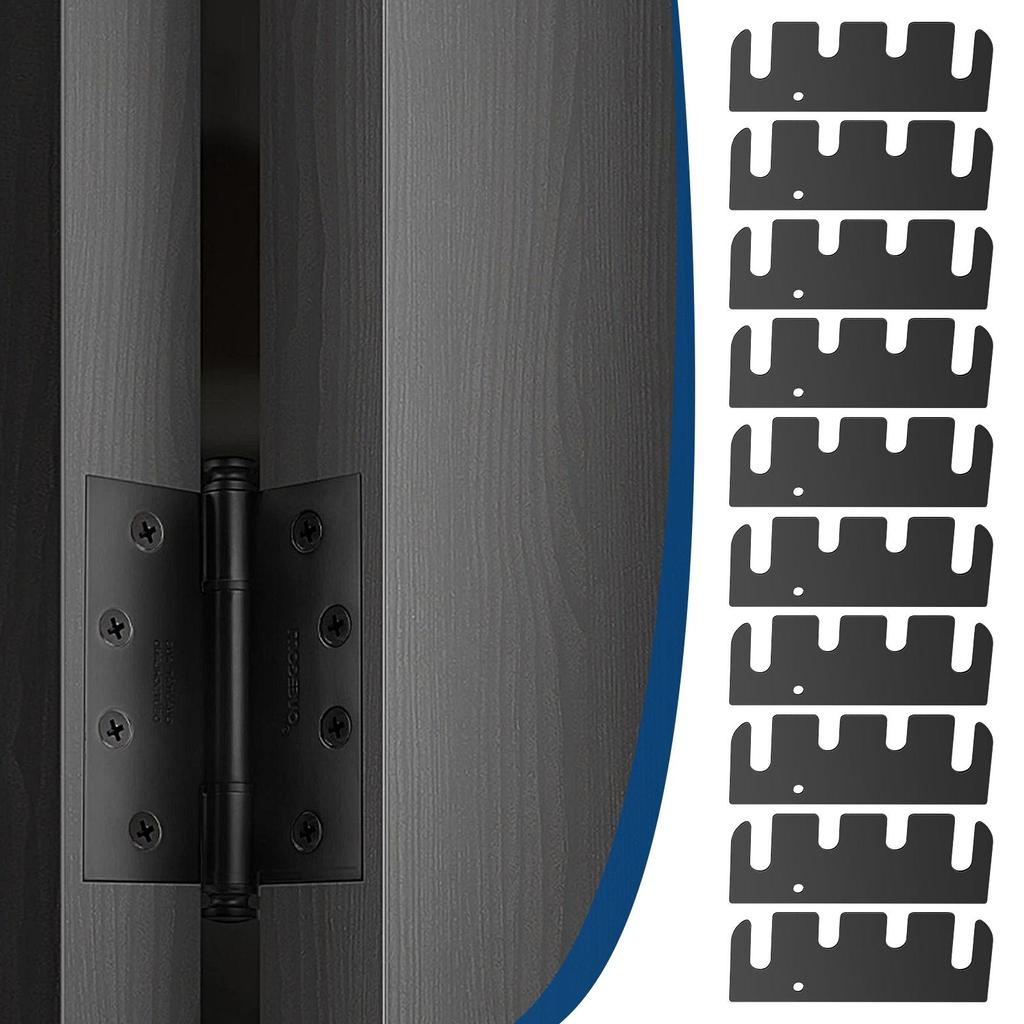 Door Hinge Shim 10 Pieces Adjuster Plate Stainless Steel 4 Inch Rust Resistant Shims For Concealed Hinges For Cabinet Frame