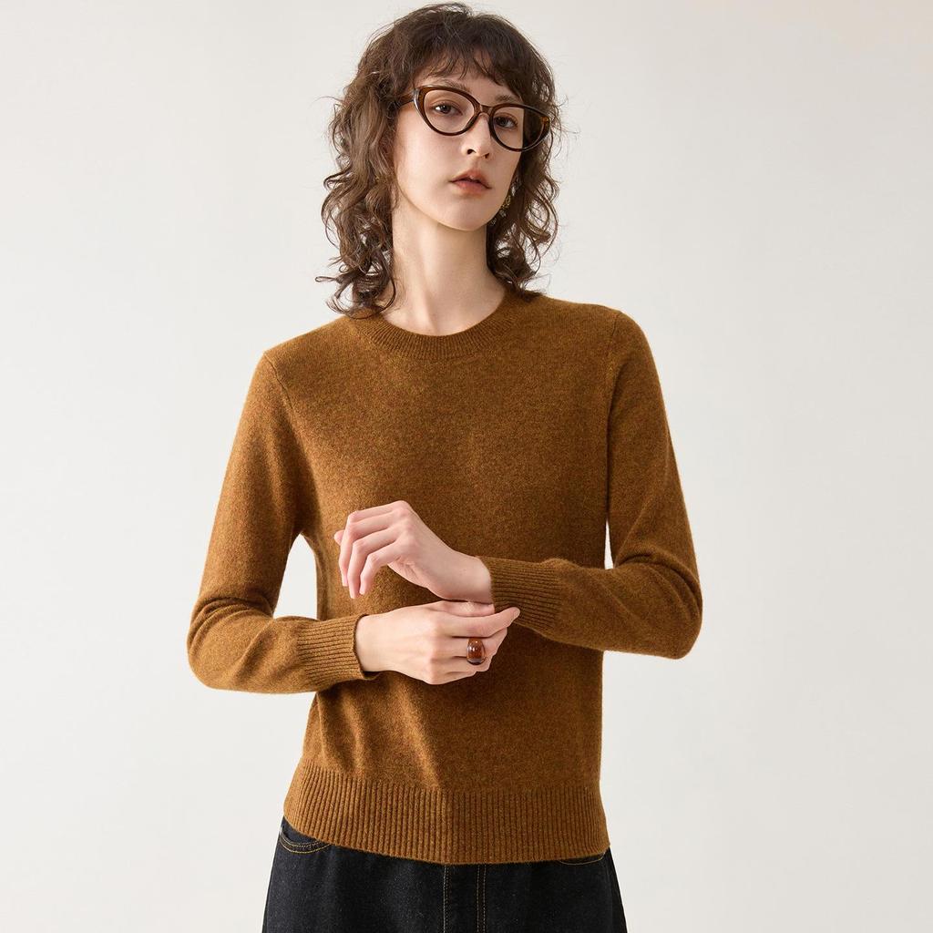 Le Kasha 2026 Women's 100% Pure Cashmere Round Neck Sweater - Autumn/Winter Collection