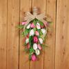 Spring And Summer Decor Artificial Tulips Swag Home Front Door Decor Handmade Floral Arrangement Indoor Outdoor Use