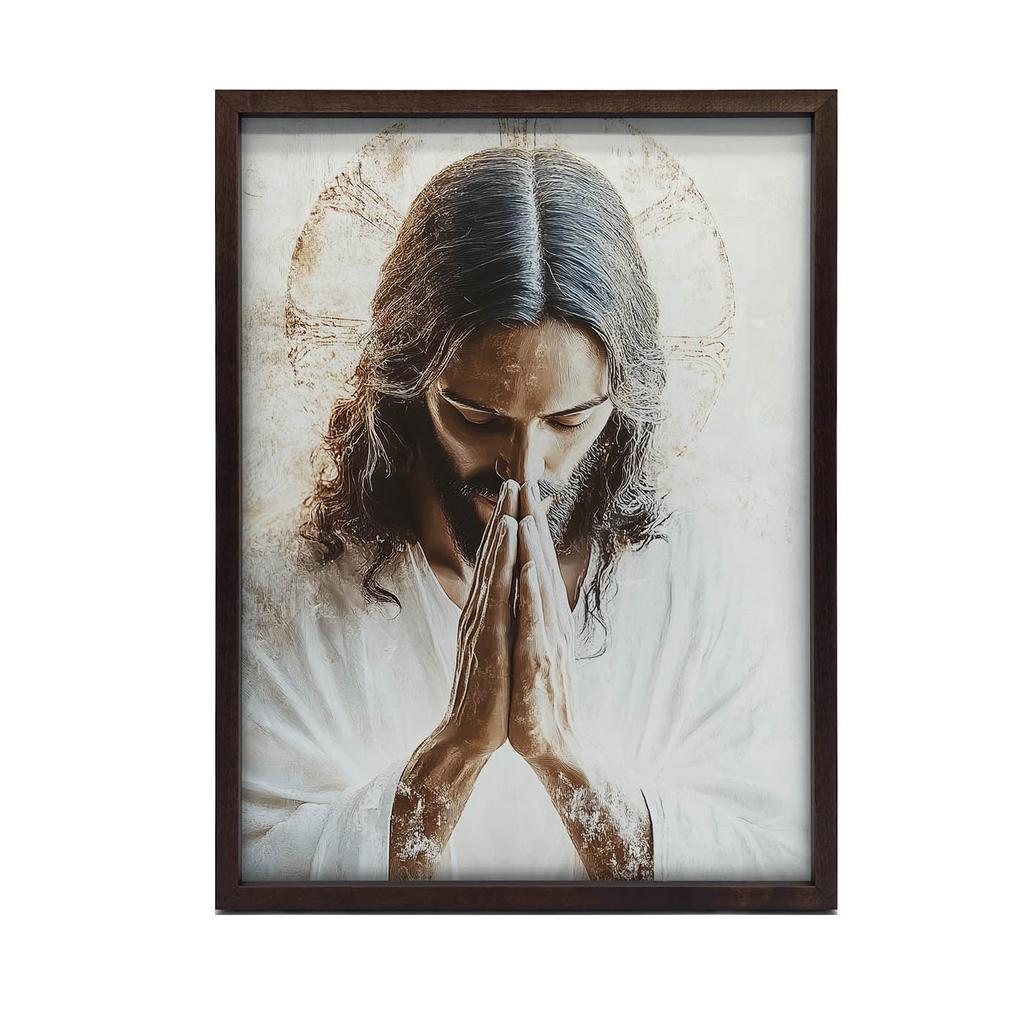 Jezus W Modlitwie - Plakat Religijny Jezus W Modlitwie - Plakat Religijny, 40X50 Cm, Bez Ramy, Papier Matowy 230 Gsm