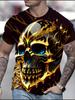 Men's Short Sleeve Tee 3D Skull Print Tops Crew Neck T-Shirts Summer Oversized T-Shirt Hip Hop T-Shirts for Men Luxury T-Shirt