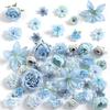 49Pcs Artificial Flowers Heads Rose Fake Flower for Home Decor Garden Wedding Decoration Party Supplies Table Bouquet Ornament