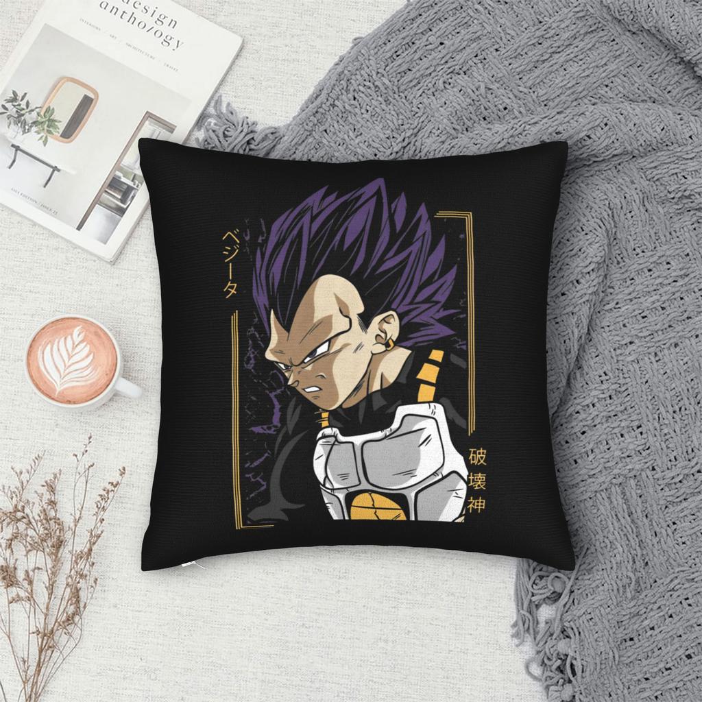 Dbz Vegeta Ultra Ego Anime Square Pillow Covers Polyester Seat Cushion Case Cool Home Decoration Pillow Cover 45*45