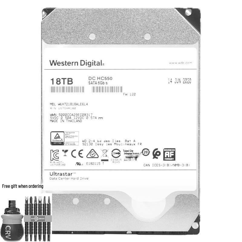 Western Digital HC550 18TB Enterprise SATA HDD
