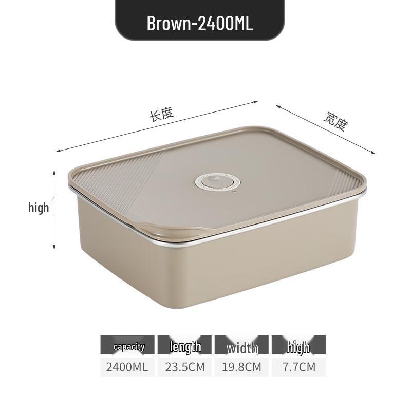 ZISIZ 304 Stainless Steel Micro Vacuum Seal Lunch Box