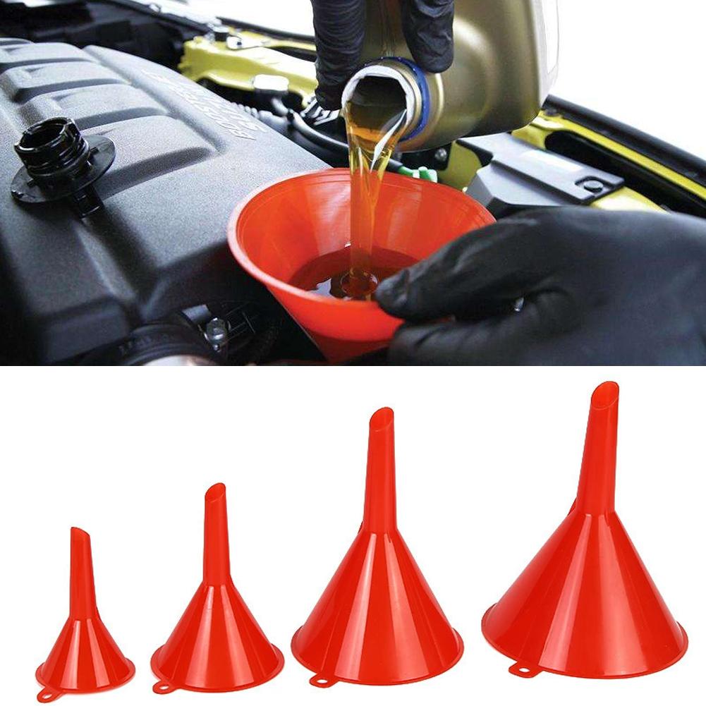 4 Sizes Car Plastic Funnels Refueling Liquid Funnels Tools Oil Filling Equipment Car Motorcycle Refuel Filling Small Funnel