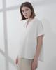 Skipper Blouse for Short Loose Open Office Everyday Highly Large M [SPRING SEAON] Women, Sleeve, Elegant, Summer, Fit, Collar, V-neck, Shirt, Top,