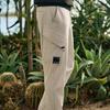 CHALLENGER Men'S Tricot Cargo Pocket Semi-Baggy Fit Jogger Pants Light Grey