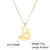 Cazador Gold Color 28 Arabic Letter Necklace for Women Stainless Steel Arab Alphabet Pendant Choker Necklaces Jewelry 2026 Trend
