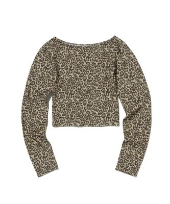 Seuweideu Pattern Crop Tee [Leopard]