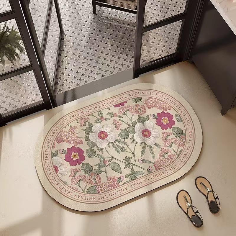 Szafka łazienkowa, mata podłogowa z ziemi okrzemkowej, szybkoschnąca i antypoślizgowa mata podłogowa, mata wejściowa do toalety i łazienki, dywanik