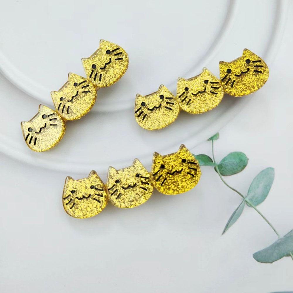 Clip Gifts Acetic Acid Female Barrettes Hair Accessories Korean Style Hairpin Three Cat Hair Clip