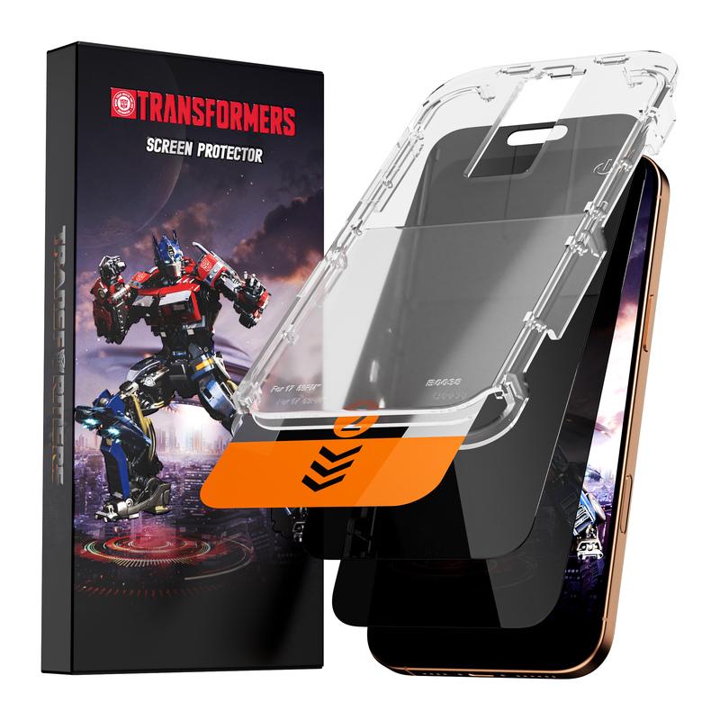 TRANSFORMERS 2Pcs Privacy Tempered Glass Screen Protector For iPhone 15 16 17 Pro Max Anti Spy Clear Phone Film With Camera Lens Full Cover Protector
