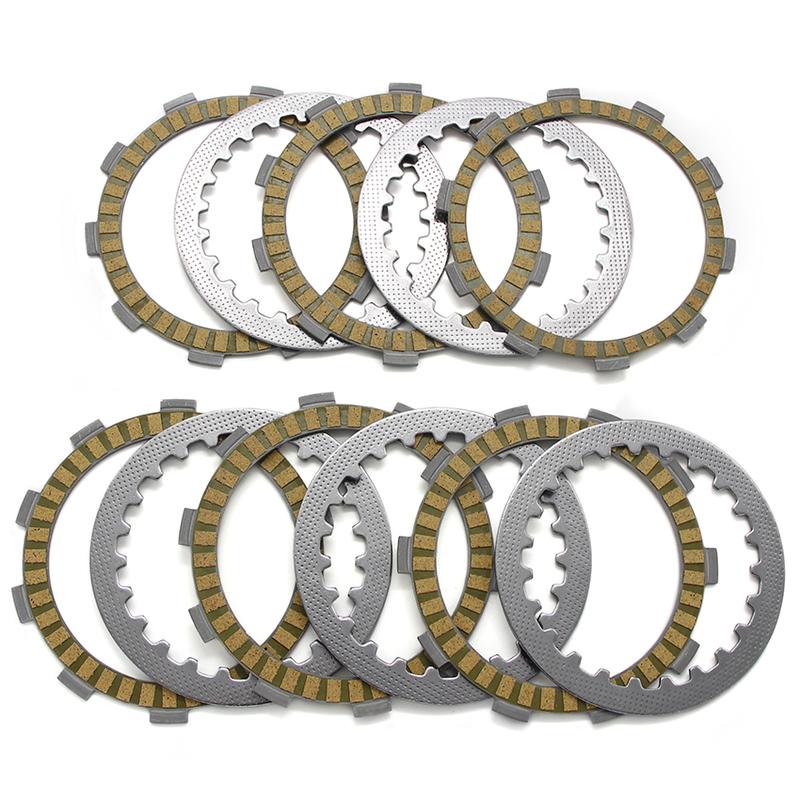 Clutch Friction Steel Plates Kit 21V‑16321‑00 1HX‑16331‑00 Fit Yamaha FZR250 Genesis FZR250R FZX250 Zeal Engine Clutch Disc Set