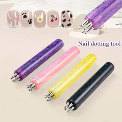 Pintura Fácil Flor de 5 Pétalos Bolígrafo de Puntos para Uñas Herramienta de Puntos para Uñas para Arte de Uñas DIY
