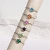 High Quality Adjustable Colored Zircon Star Pull-out Chain Rings For Women Fashion New Jewelry Gift Party Wedding Anillos Mujer