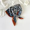 71Cm Silk Scarf Women's High-end Sense European and American Hot-selling Printed Fashion Scarf Retro Paisley Cashew Flower Satin Square Scarf