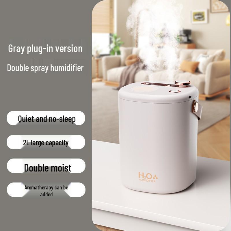 

Wireless Large-Capacity Silent Humidifier & Air Purifier with Double Spray and Desktop Design Large Capacity Double Spray Portable