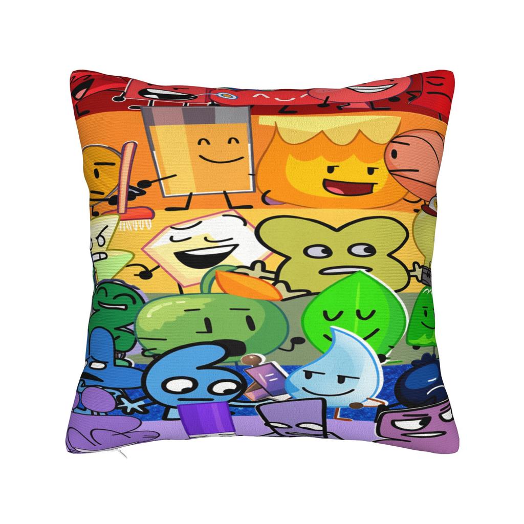 BFDI Cartoon Pillow Cover  Kawaii Pillow Case For Sofa Home Decoration Soft Pillowcases Gift