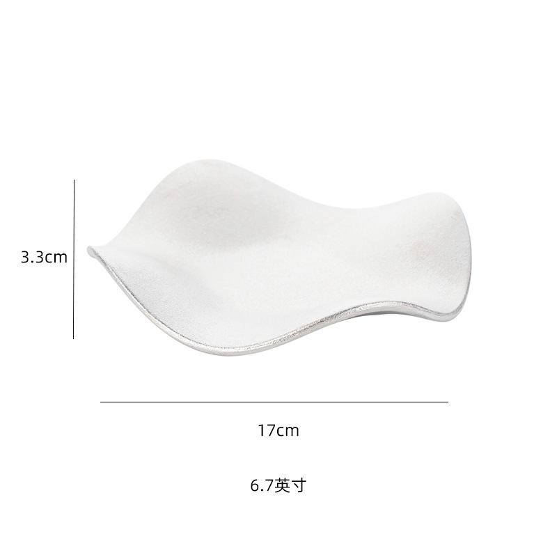 

New Exquisite Nordic Style Storage Plate Light Luxury Mirror Sand Surface Streamer Jewelry Special-Shaped Plate Lipstick Necklace Storage Plate