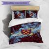 Set Lenzuola Stampato West Ham United Football 3 Pezzi, Comodo Set Copripiumino per Camera da Letto Amico della Pelle