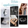 5Pcs Brass Wave Open Cuff Ring for Women, Light Gold, US Size 5 1/4(15.9mm)