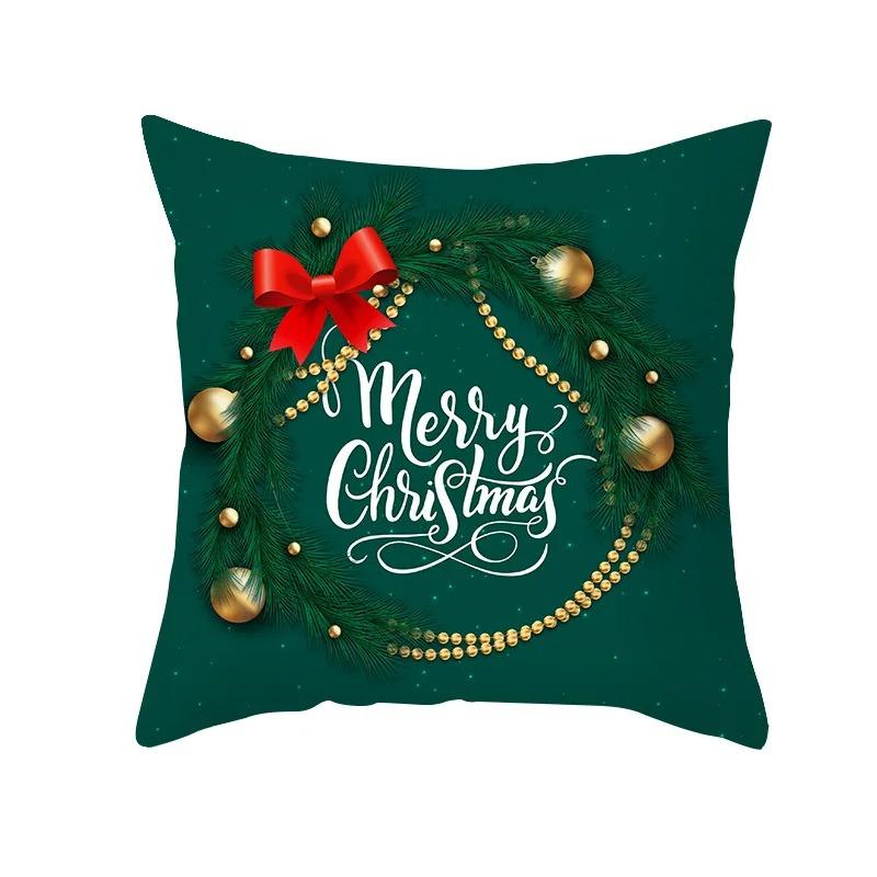 Christmas Themed Pillowcases Car Accessories Office Santa Claus Living Room Sofa Home Pillowcases