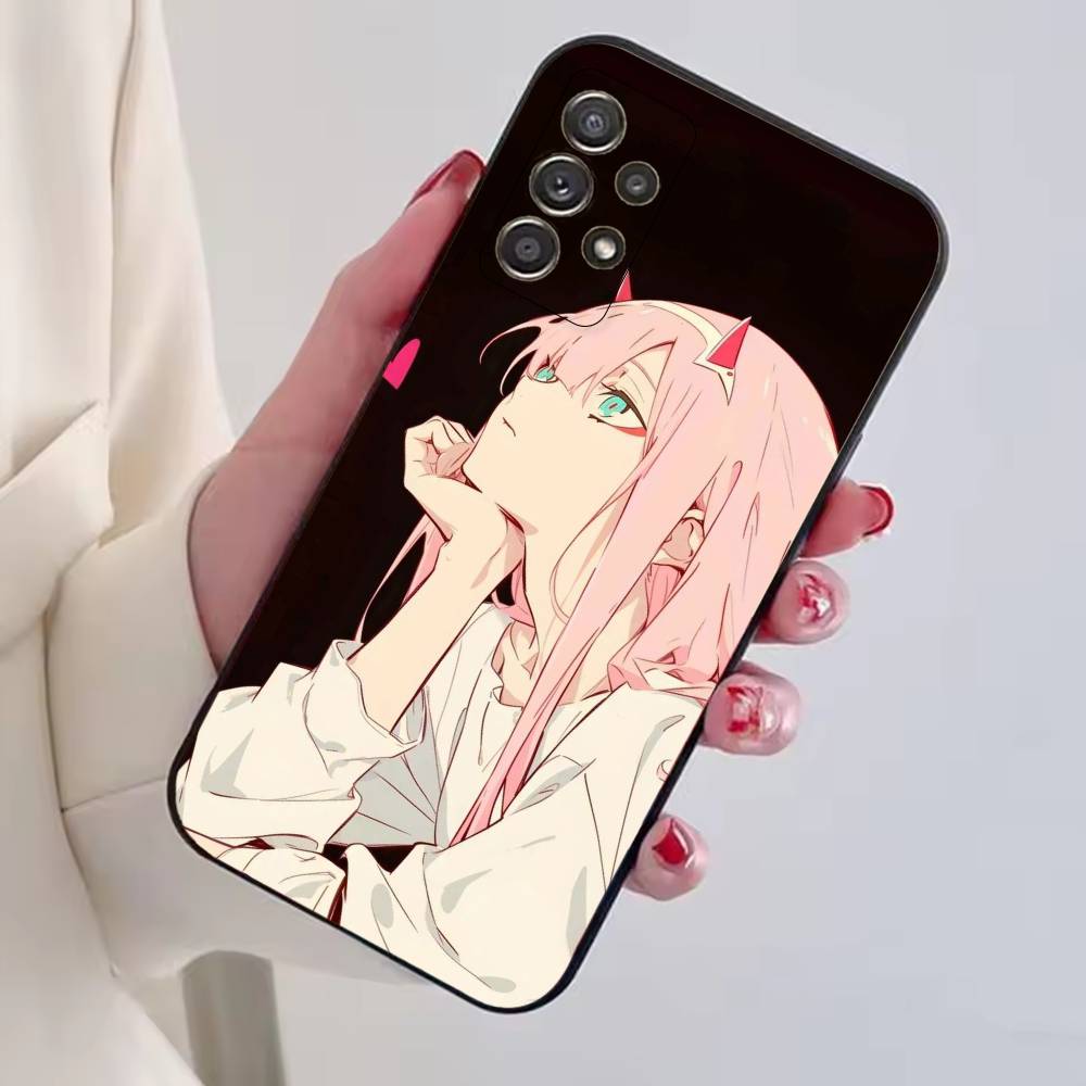 Lovely Zero Two 02 Hot Anime Phone Case For Samsung S25,S24,S21,S22,S23,S30,Ultra,S20,Plus,Fe,Lite,Note,10,Black Cover