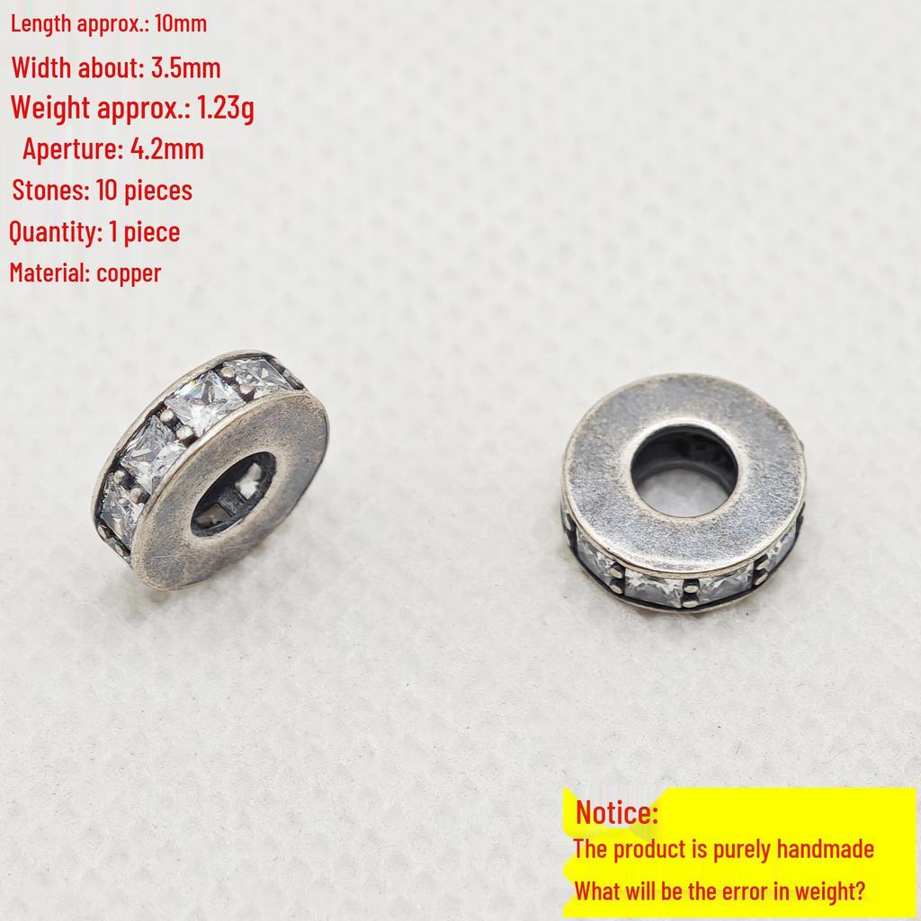 Silver Plated White Copper Water Drop & Star Beads with Round Clasp for DIY Accessories