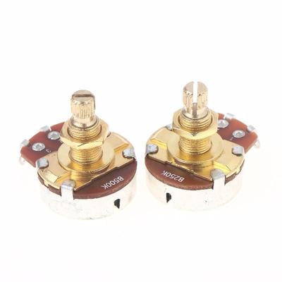 1Pcs Guitar Potentiometer Pot Low Torque And Low Noise Smooth Feel Brass Shaft A500K A250K B250K B500K