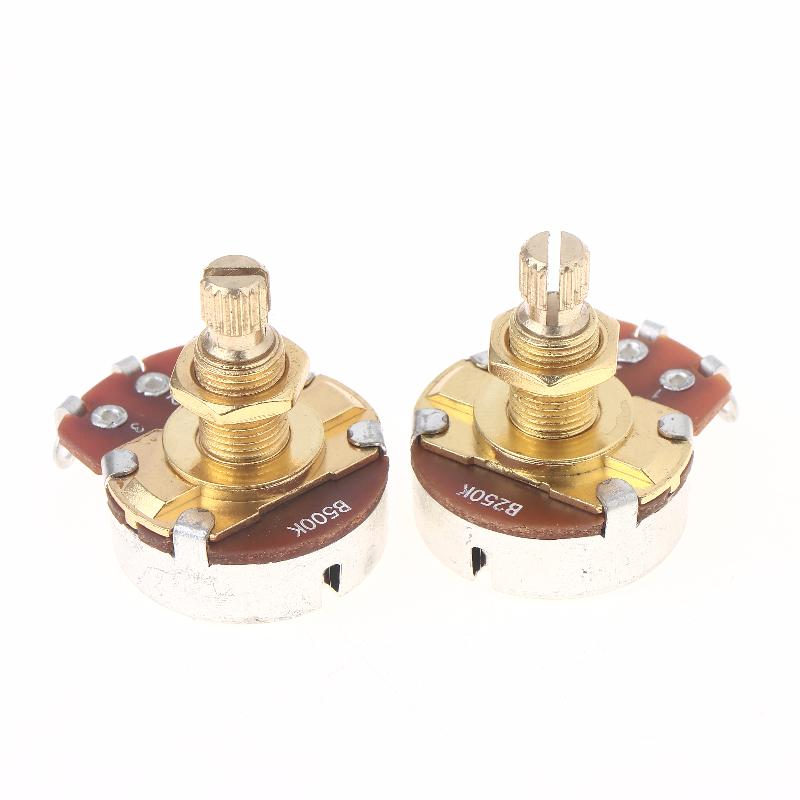 Dependable A500K A250K B500K B250K Brass Shaft Guitar Potentiometer Low Torque And Noise Smooth Feel