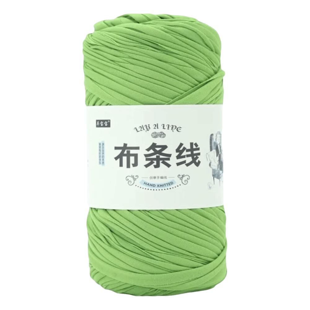 200g Elastic Crochet Woven Yarn Thick Threads Polyester Fiber Yarn Soft Cloth Yarn  Hand Knitting зелёный