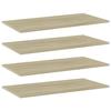 VidaXL Bookcase Panel 4pcs Sonoma Oak 80x40x1.5cm Chipboard