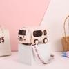 Water Bottle High Value Baby Bus Cartoon Children Water Cup Kindergarten Student Straw Cup Outdoor Portable Strap Kettle