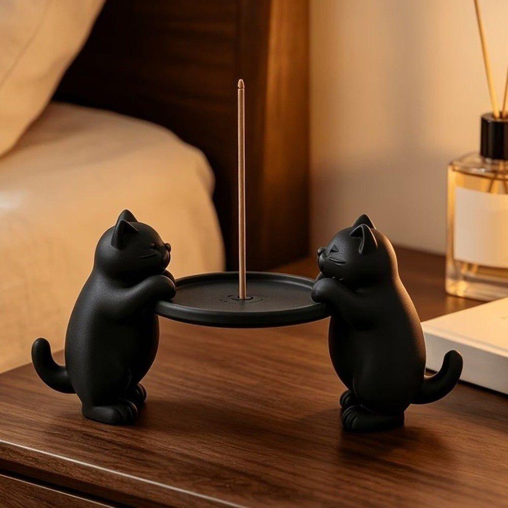 3D Printing Two Cats Incense Holder Minimalist Incense Stick Holder Tea Room