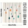1Pc Creative Raindrop Pattern Shower Curtain Bathroom Decoration Polyester Fabric Contains 12 Hooks